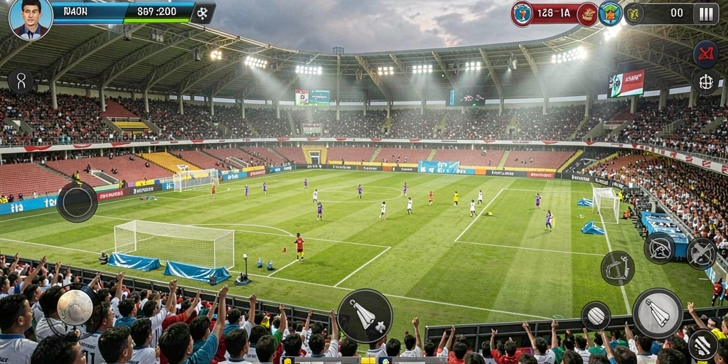Gambar ketiga memperlihatkan fitur mode multiplayer yang seru.