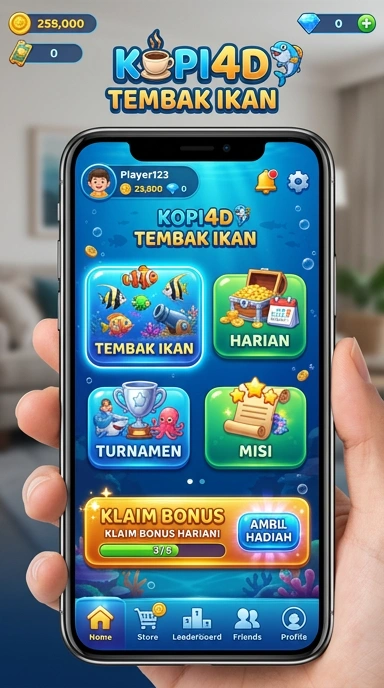 kopi4d — layar beranda